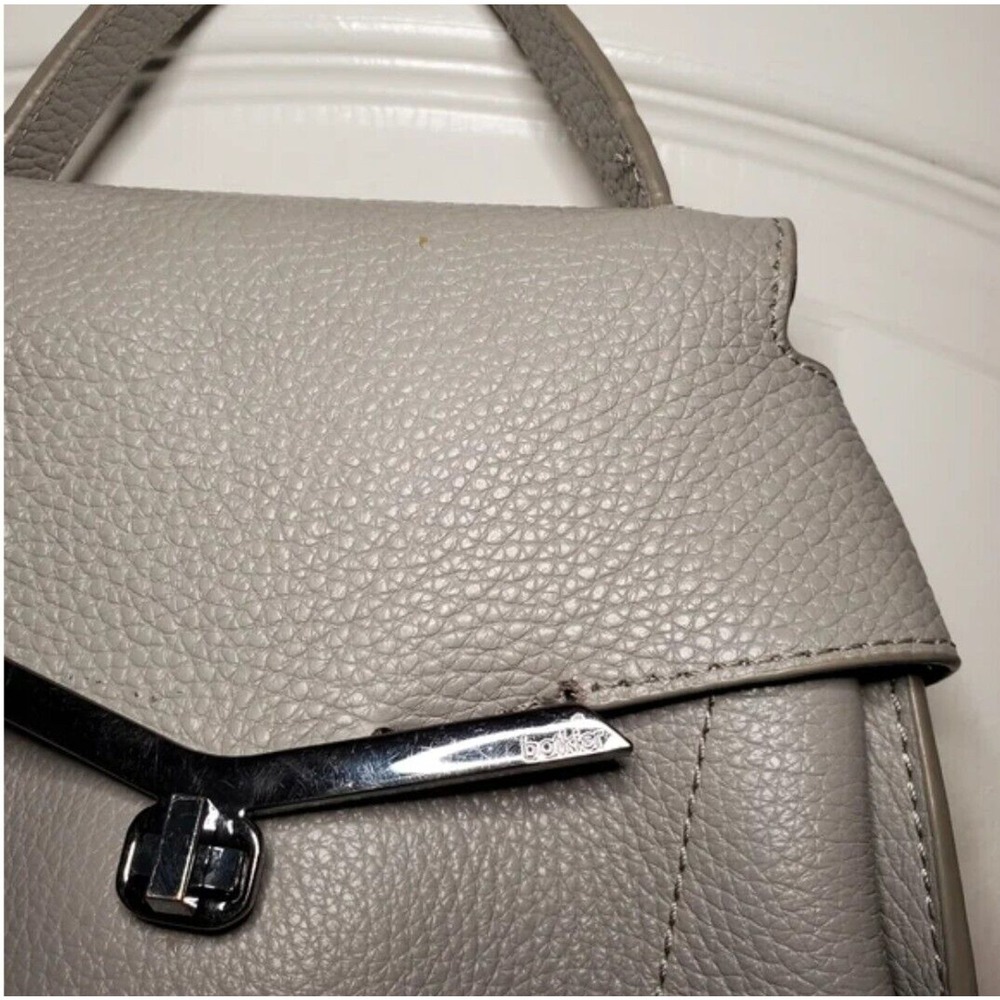 Botkier New York Valentina Grey Pebbled Leather Convertible Backpack Bag - Picture 9 of 12